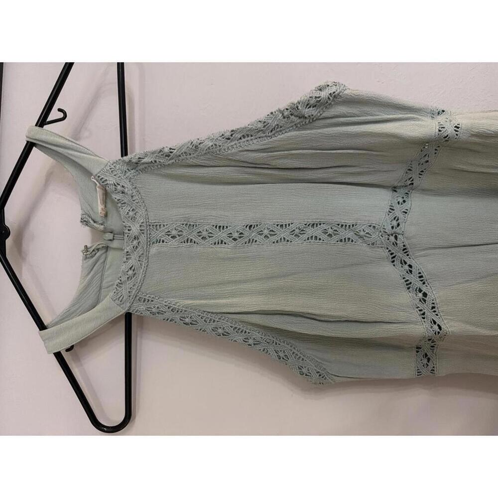 Altar’d State Light Green Crochet Detail Sleeveless Dress Size L - Picture 2 of 4